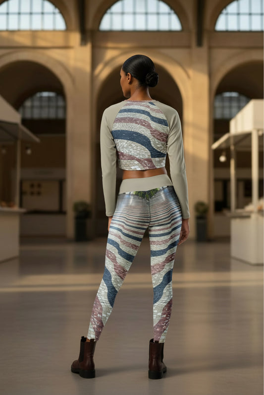 Limitless Stone High-Waist Leggings – Luxury Wearable Art
A rare mineral light-formation captured in motion and transformed into grounded, wearable strength.
Strictly limited to 50 pieces worldwide.