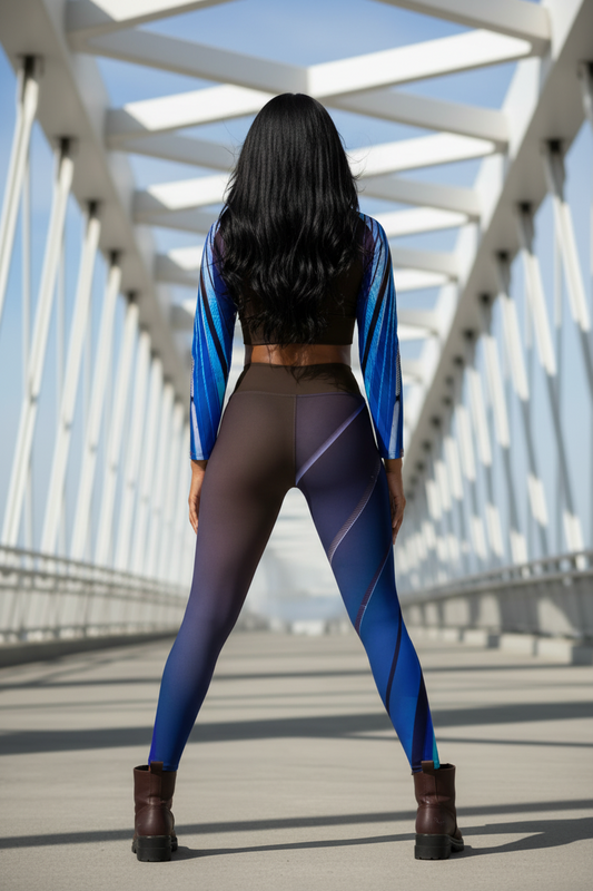Infinity Sky High-Waist Leggings – Luxury Wearable Art
A vertical burst of blue-spectrum light captured in motion — a moment of pure elevation made wearable.
Strictly limited to 111 pieces worldwide.