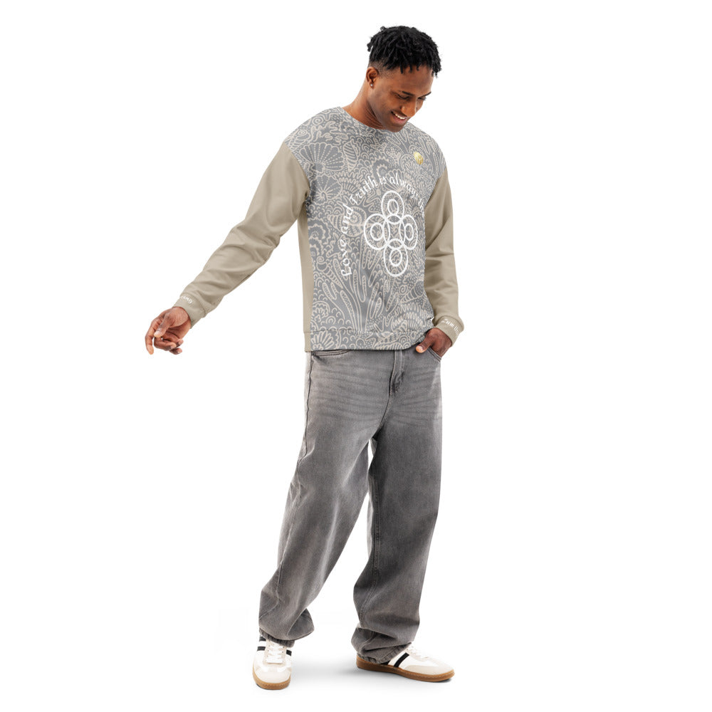 Relax Elegant Unisex Cotton Sweatshirt “Zum Ursprung” – Authentic Presence Collection