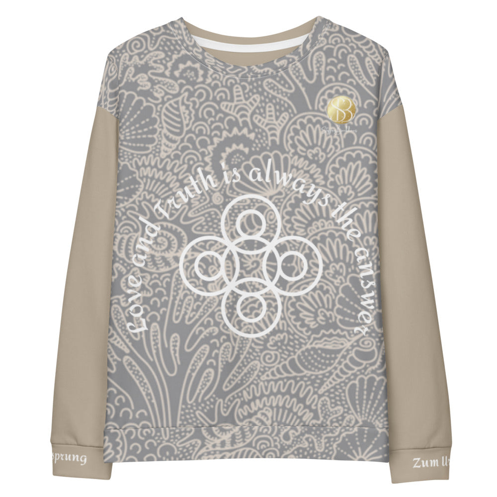 Relax Elegant Unisex Cotton Sweatshirt “Zum Ursprung” – Authentic Presence Collection