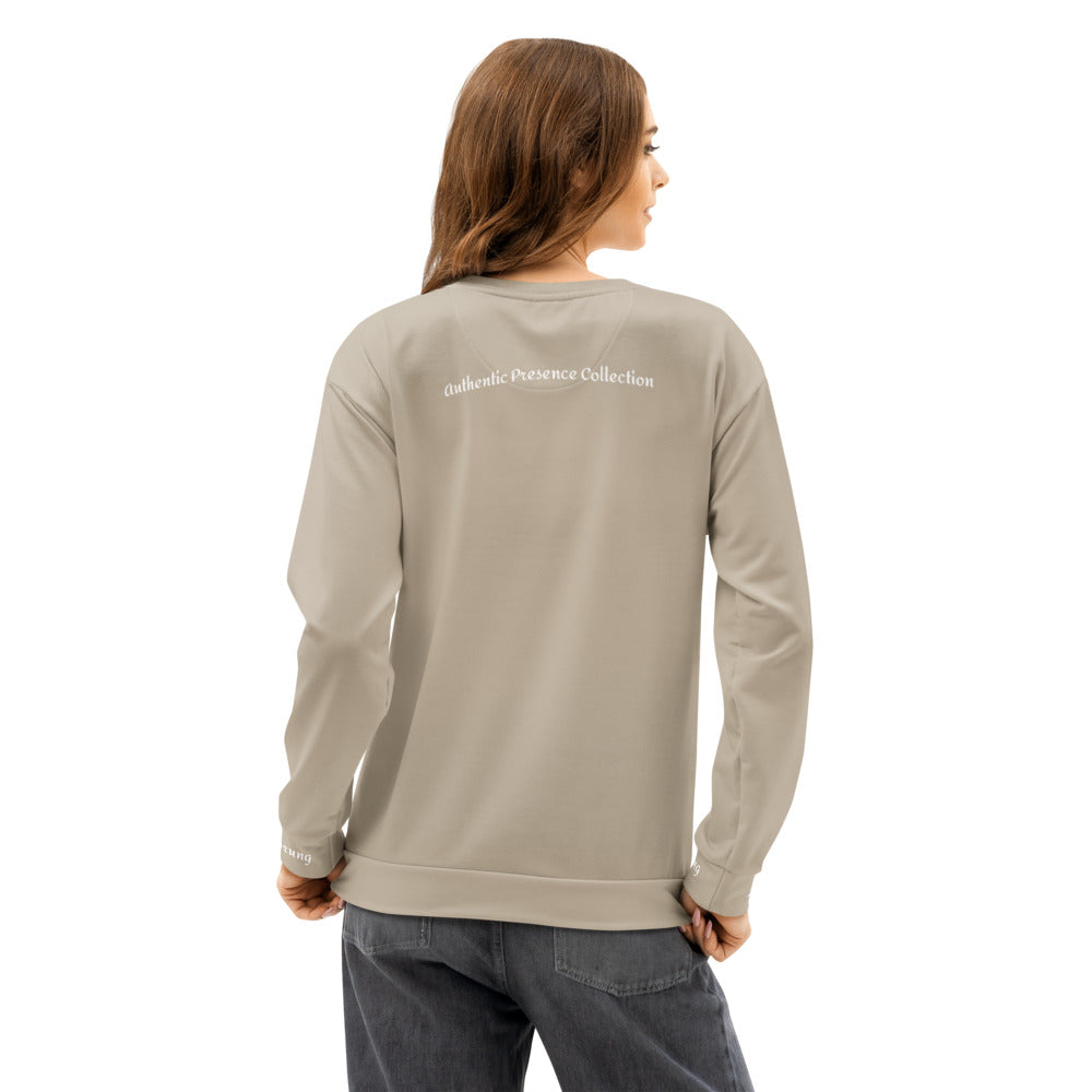 Relax Elegant Unisex Cotton Sweatshirt “Zum Ursprung” – Authentic Presence Collection
